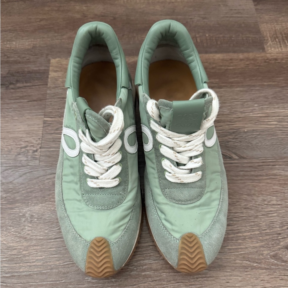 Loewe Sage Green Flow Runner 2.0 in Nylon and Suede